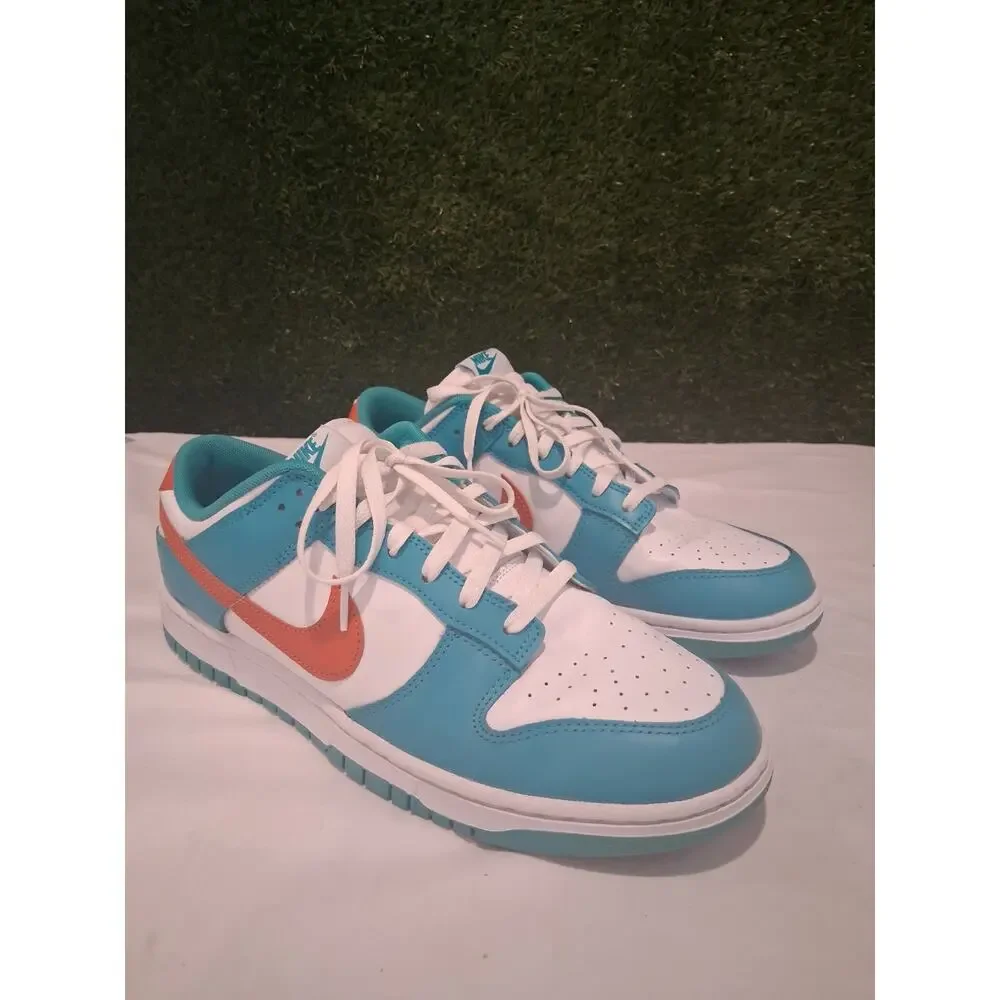 Nike Dunk Low Miami Dolphins White Dusty Cactus DV0833-102 Men's Size 13 Used